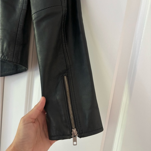 LADIES WOMENS GENUINE BLACK LEATHER CARRIE HOXTON BIKER MOTORCYCLE JACKET 8 - Picture 8 of 14